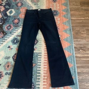Dark wash sneak peek bootcut jeans